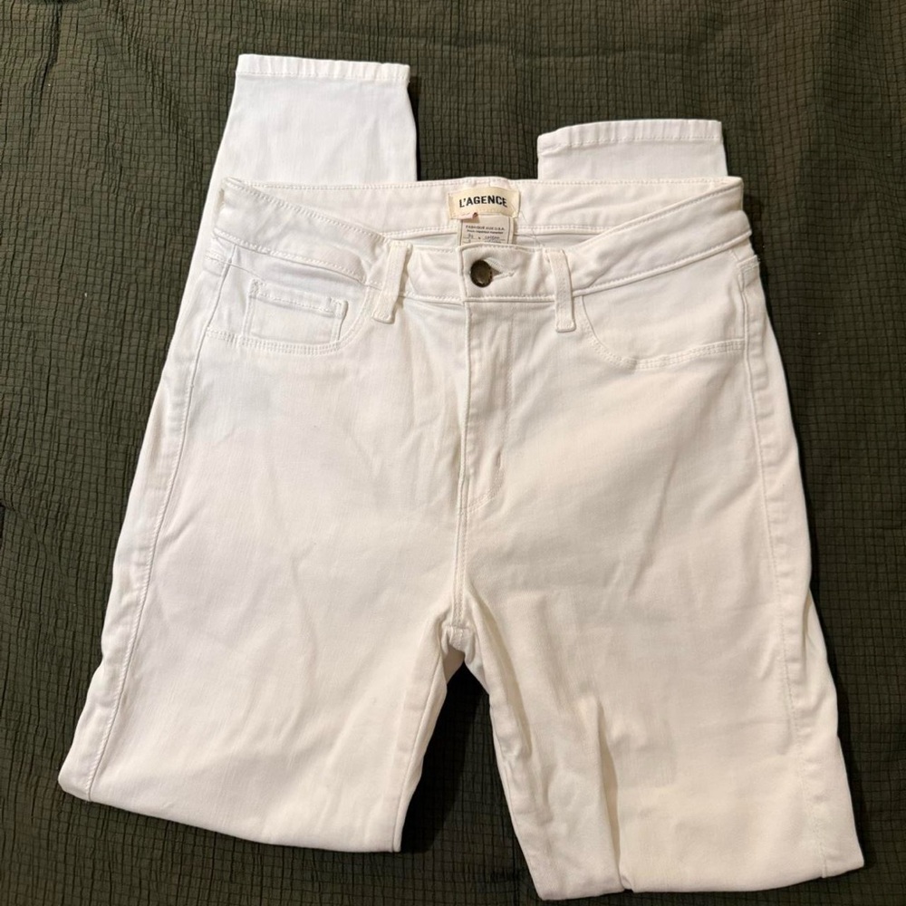 White L'Agence skinny jeans